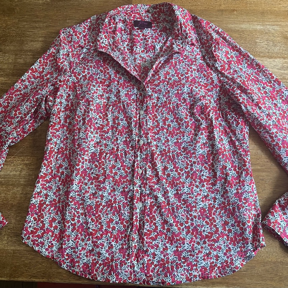 J. Crew Liberty Wiltshire button-up shirt size 14 VGUC